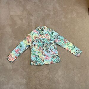 Analogy blazer jacket medium floral button down